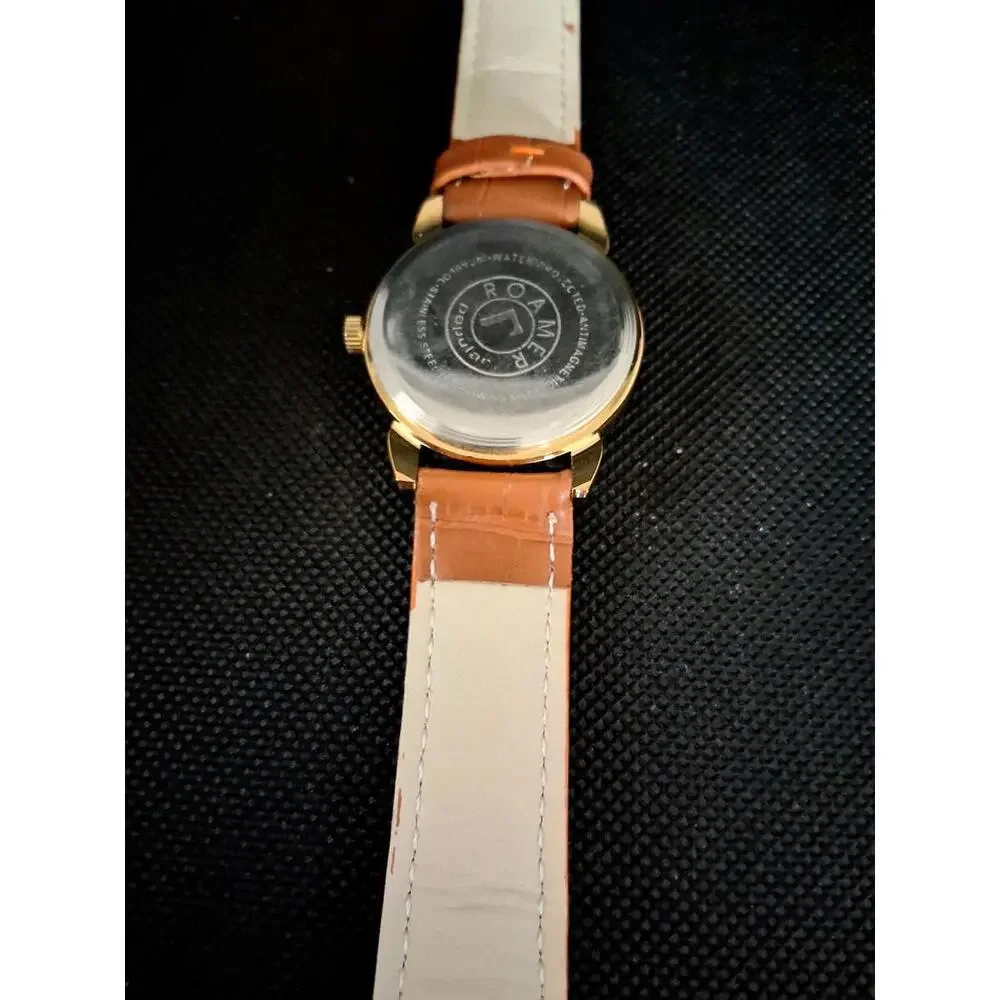 Vintage Roamer‎ Men's Leather Mechanical Watch RARE